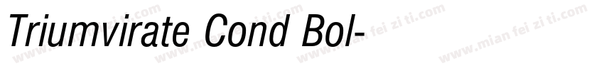 Triumvirate Cond Bol字体转换